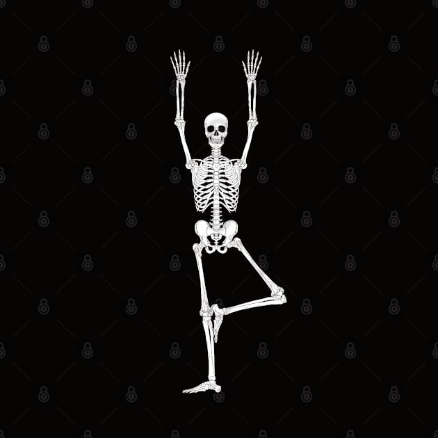 halloween funny yoga skeletons by gossiprag