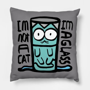 I'm Not a cat! I'm a glass! Pillow