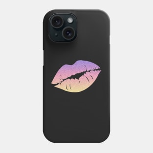 Pastel Sunset Ombre Faux Glitter Lips Phone Case