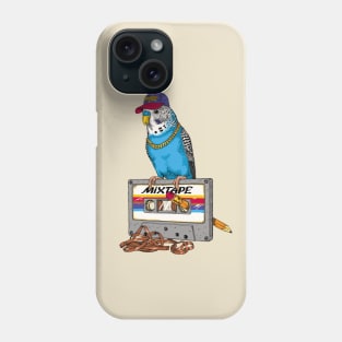 Cool Budgie with a Cassette Phone Case