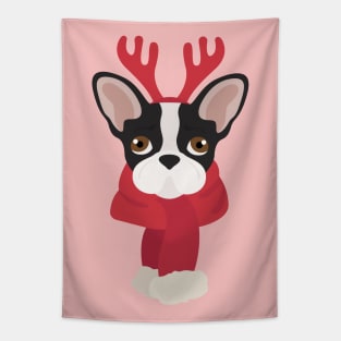 Cristmas French Bulldog Tapestry