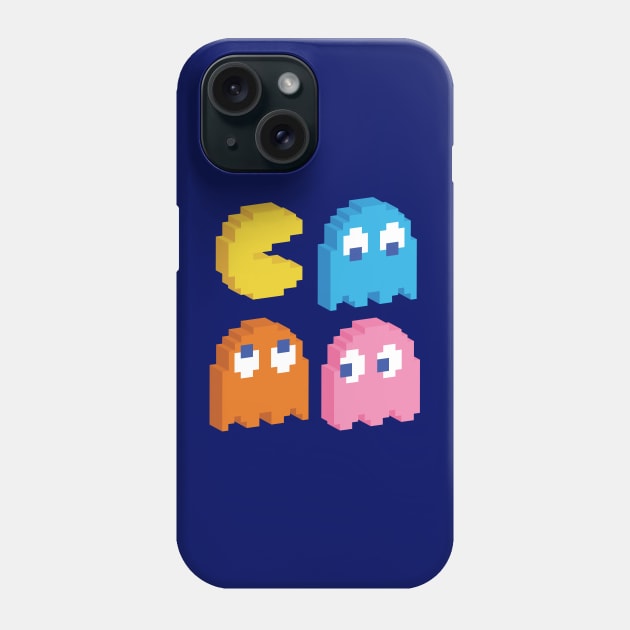 Isometric PacMan Phone Case by Jasmine Chang Art