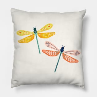 Folk Art Dragonflies Pillow