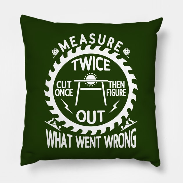 Measure Twice, Cut Once- Then Figure Out What Went Wrong Pillow by Blended Designs