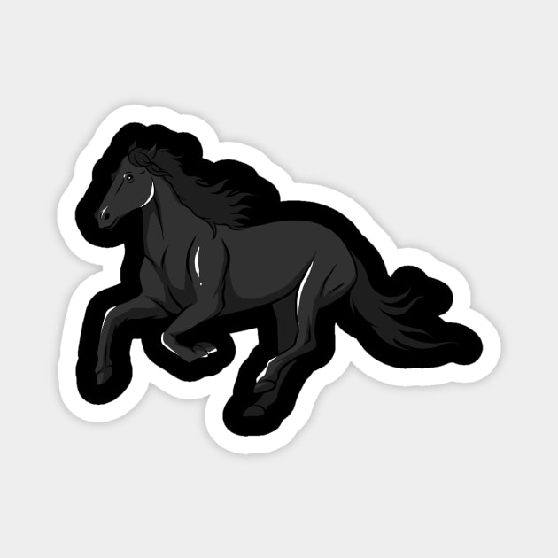 Black Horse Magnet by fromherotozero