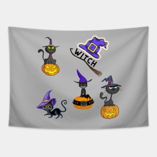 Halloween Stickers pack - witches - 5 stickers Tapestry