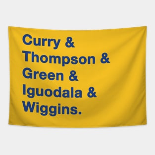 2022 Golden State Warrior Greats Blue Tapestry