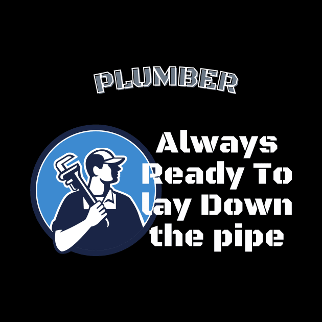 plumber ready to lay down the pipe by Transcendexpectation