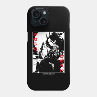 Cyberpunk Japanese Samurai Asian Girl Warrior Ninja Manga Aesthetic Anime Goth Grunge Phone Case