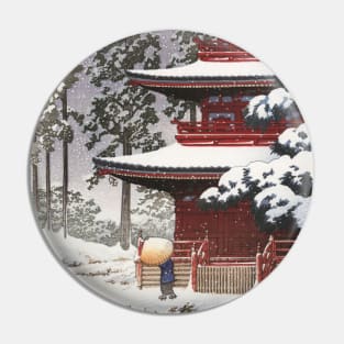 Saishoin Temple in Snow at Hirosaki by Kawase Hasui Pin