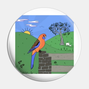 Adelaide Rosella Pin