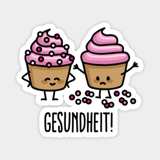 Gesundheit! Bless you sneezing cupcakes sprinkles Magnet