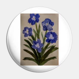 simple Blue flower growing wild Pin