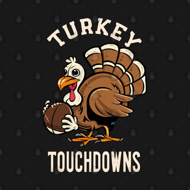 Turkey and Touchdowns Football Thanksgiving by Space Monkeys NFT