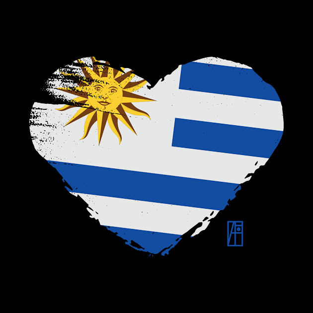 I love my country. I love Uruguay. I am a patriot. In my heart, there is always the flag of Uruguay by ArtProjectShop