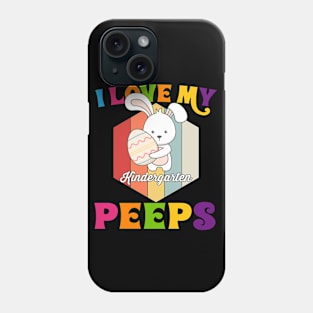 Funny I Love My Kindergarten Peeps teacher Easter Bunny Egg Classic Phone Case