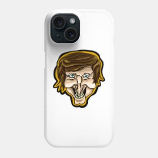 illustration of Javier Milei with his characteristic face Phone Case