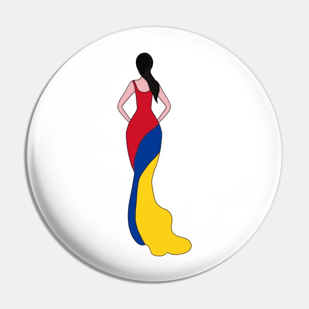 Colombia Woman Pin by DiegoCarvalho