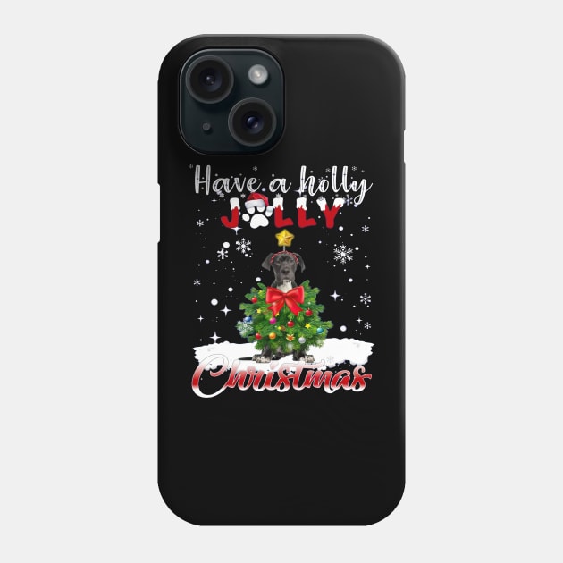 Great Dane Have A Holly Jolly Christmas Phone Case by Los Draws