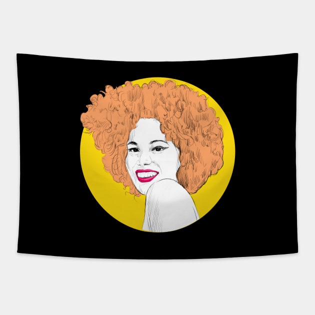 Girl Smile Tapestry by Dojaja