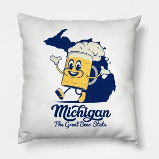 Michigan The Great Beer State Pillow