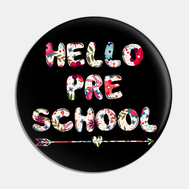 Floral Hello Preschool team teacher student back to school Pin by kateeleone97023