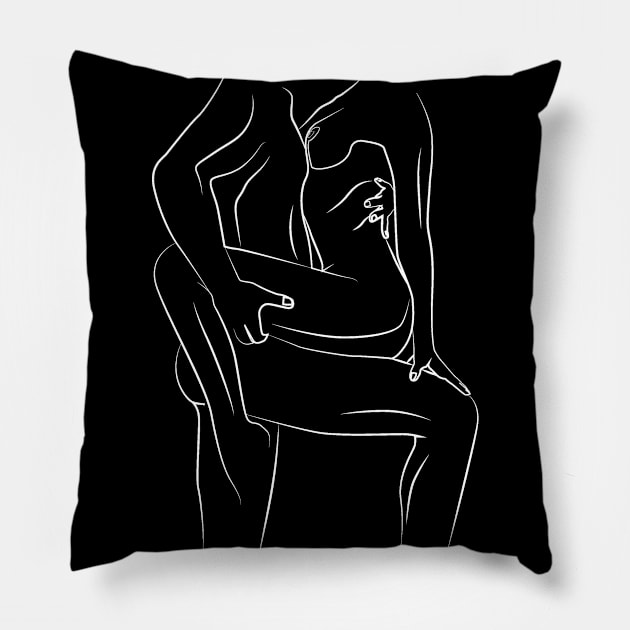 Grab Me (white) Pillow by lucywho.design