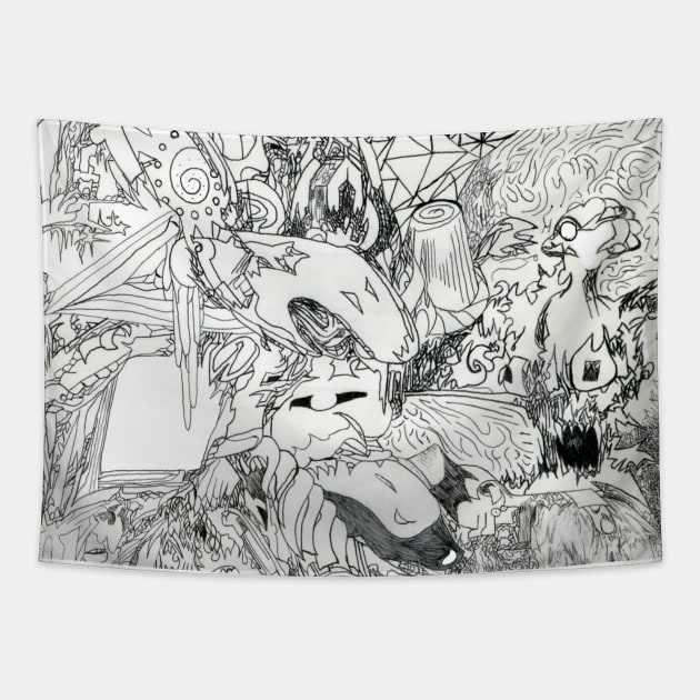 Good people go Crazy Tapestry by Walking Fox Designs