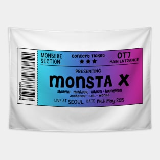 MONSTA X Concert Ticket Tapestry