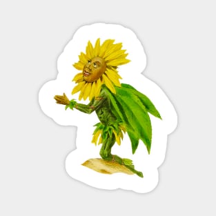 Sunflower asking for forgiveness Magnet