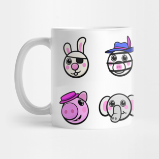 Roblox Piggy Mugs Teepublic - roblox piggy doggy head