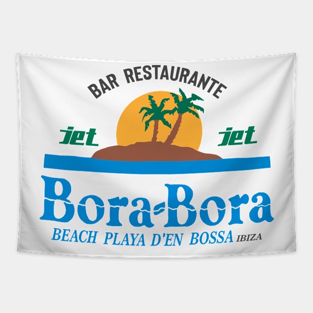 Bora Bora - ibiza collector 90s beach bar. Tapestry by BACK TO THE 90´S