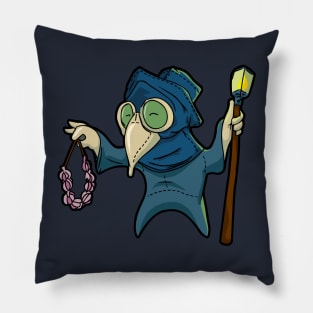 Medieval cartoon plague doctor Pillow