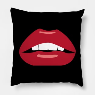 Mund Lippen Zähne Design Geschenk Pillow