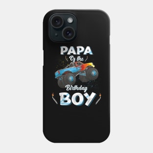 Papa Of The Birthday Boy Monster Truck Bday Men Dad Daddy Phone Case