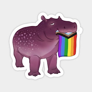 Pride Hippo Magnet