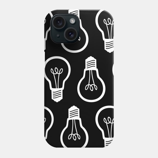 Lightbulb Black and White Pattern Phone Case by XOOXOO