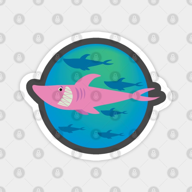 cute pink shark Magnet by duxpavlic