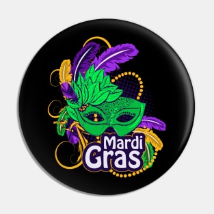 Mardi Gras For Women 2020 NOLA Feathers Mask Souvenir Pin