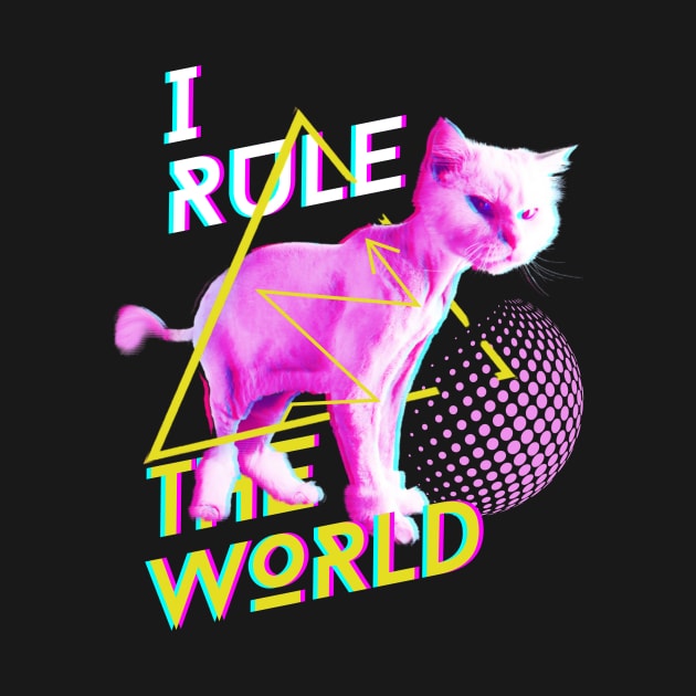 I RULE THE WORLD CAT TSHIRT by KAMISAA