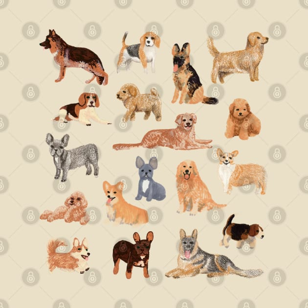 Great collection of dogs illustrations by agus.cami