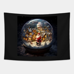 Santa Claus inside a glass ball Tapestry