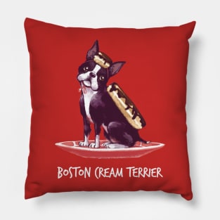 Boston Cream Terrier Pillow