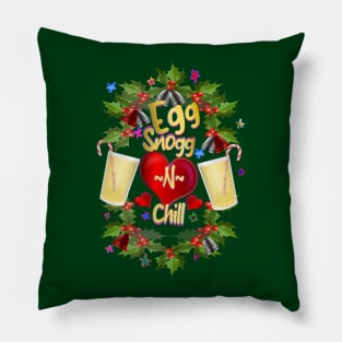 Egg-Snogg -N- Chill Holiday Wreath Pillow
