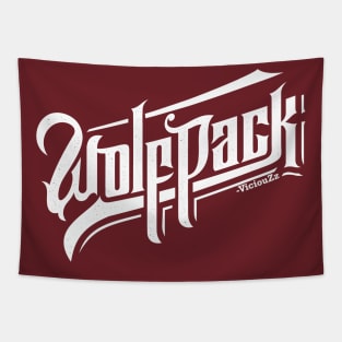 Wolf Pack White Tapestry