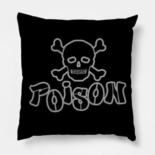 Poison Blck/Grey Pillow