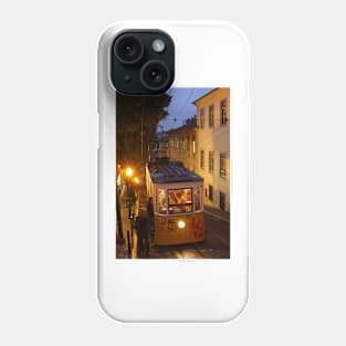 Elevador da Gloria at dusk in Bairro Alto, Lisbon, Portugal Phone Case