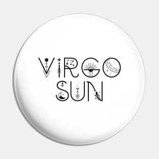 Virgo sun sign celestial typography Pin