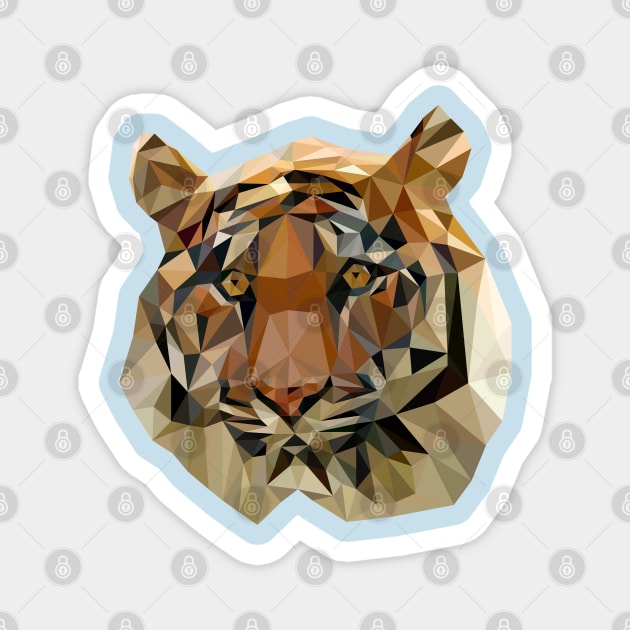 Polygonal tiger head Magnet by Origami Fashion