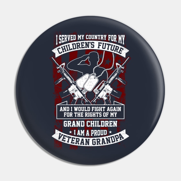 Veteran Grandpa Pin by CuteCoCustom